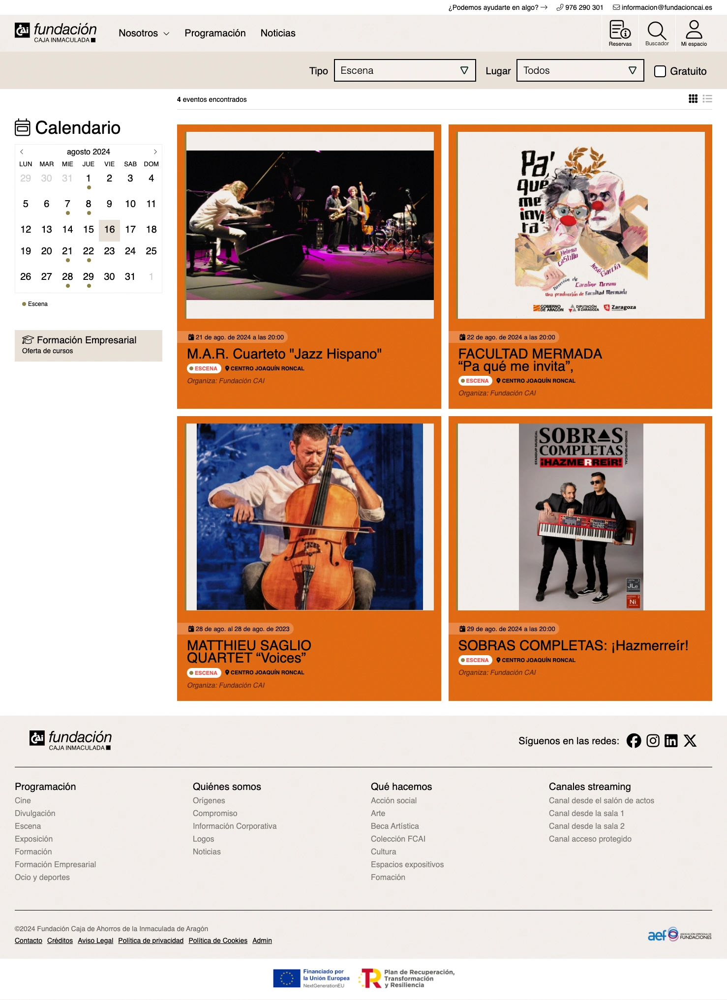 Fundación CAI - Custom software for internal management of the Foundation.