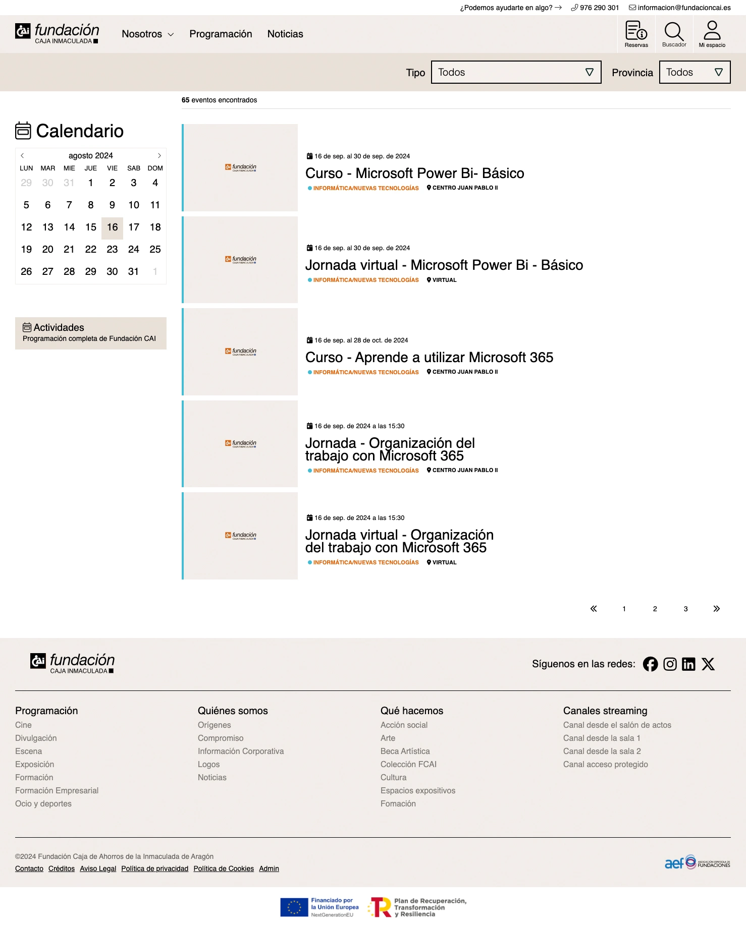 Fundación CAI - Custom software for internal management of the Foundation.