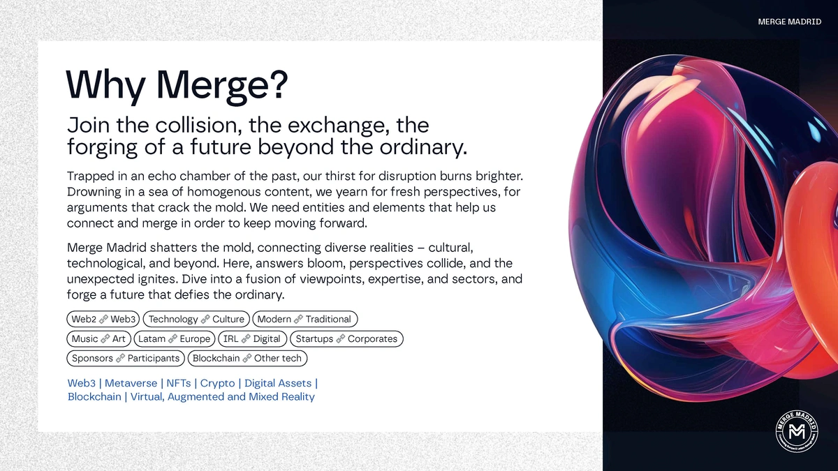 MERGE Madrid - Branding for a Web3 and Blockchain convention