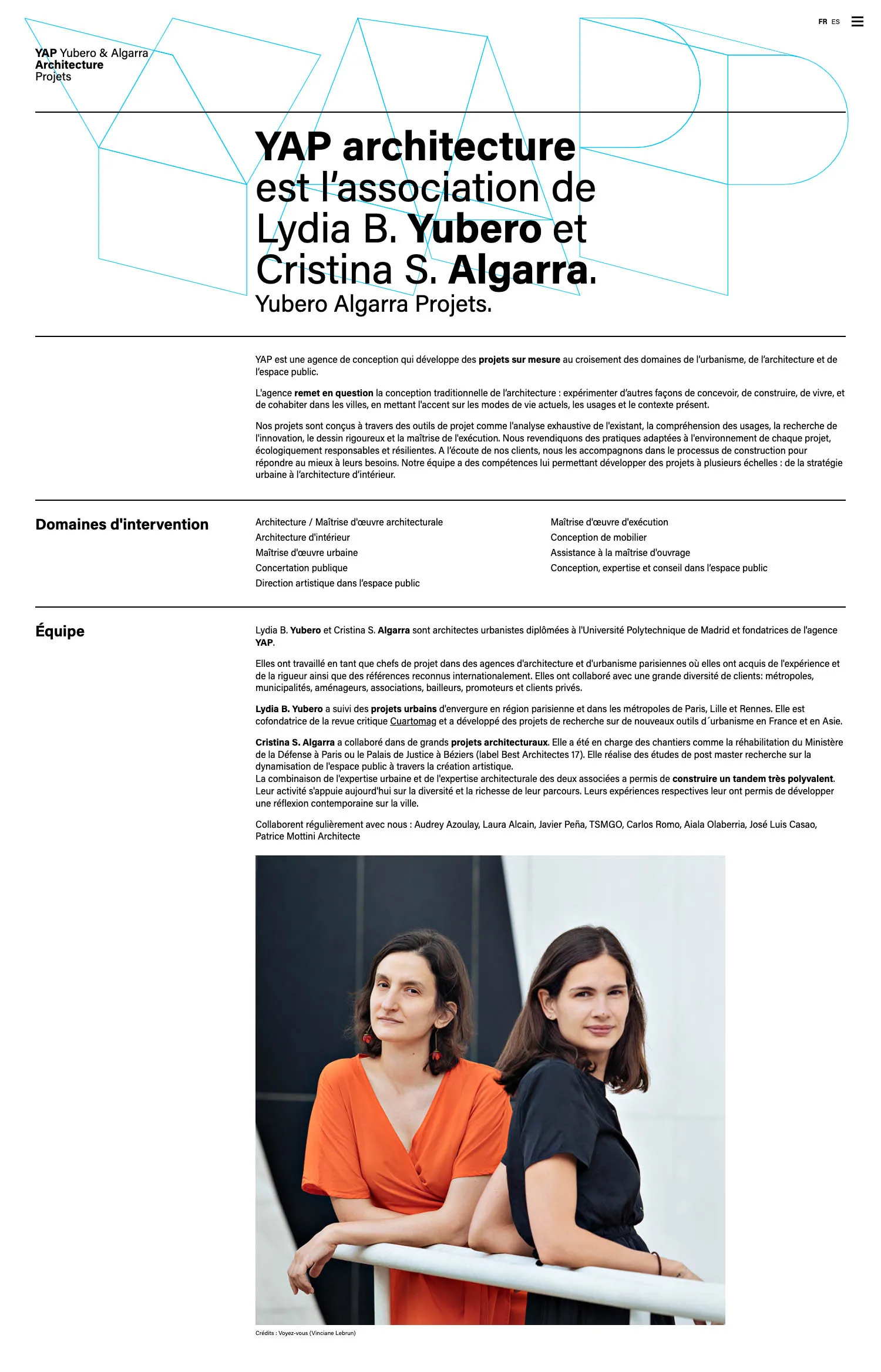 YAP Architecture - Project portfolio of architects Lydia B. Yubero and Cristina S. Algarra based in France.